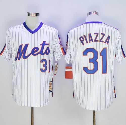 New York Mets #31 Mike Piazza White(Blue Strip) Mitchell And Ness Throwback Stitched Baseball Jersey,We sell and wholesale New York Mets #31 Mike Piazza White(Blue Strip) Mitchell And Ness Throwback Stitched Baseball Jersey on line form chian!
